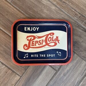 Original Vintage 1940's Pepsi Cola Double Dot Soda Pop‎ 14" Metal Serving Tray